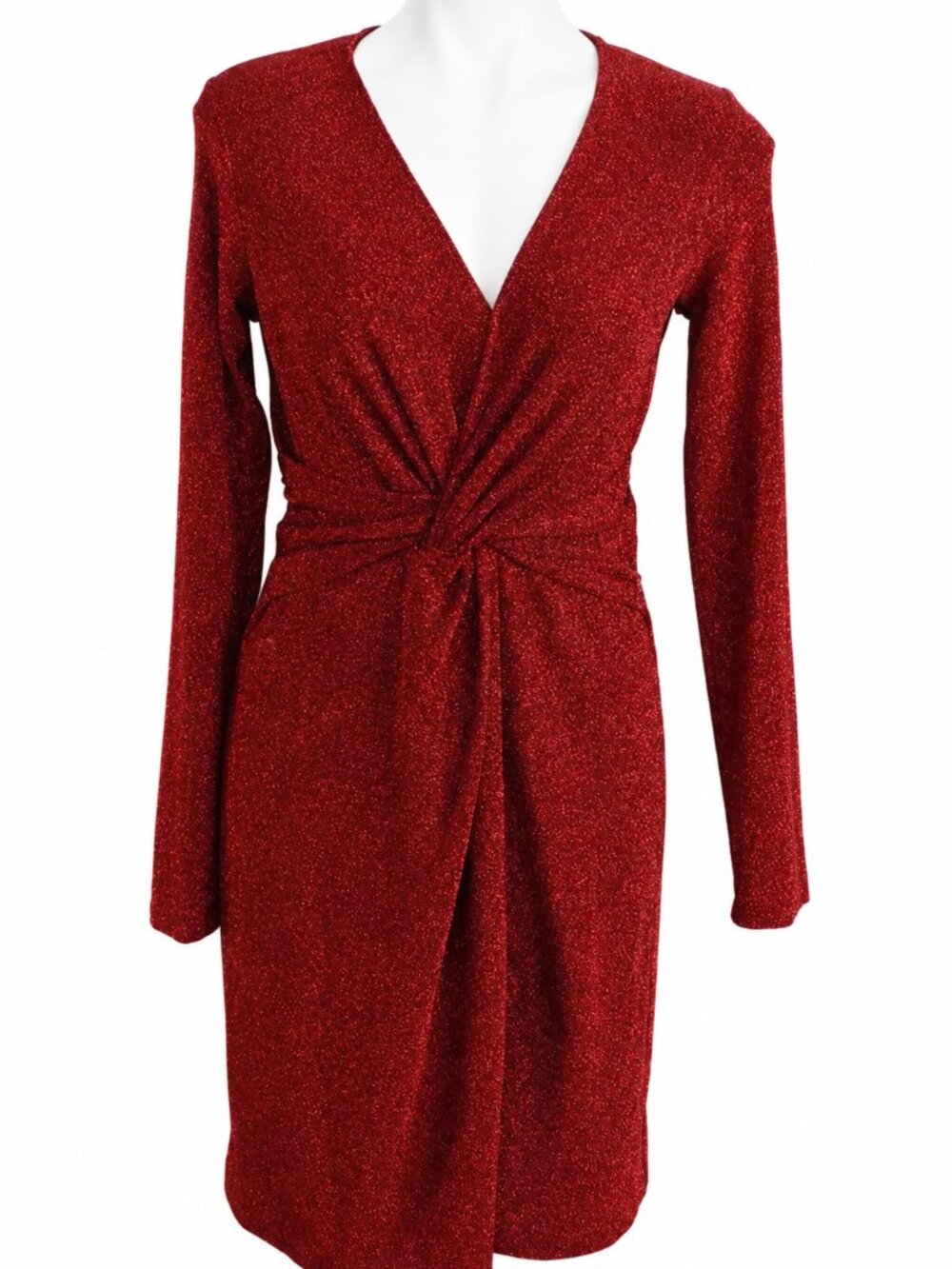 Medium red long sleeve dress. KAREN KANE  Party Dressy Classy Chic Classic Glam